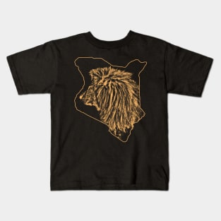 Kenya - Lion Silhouette - Cat in Kenya / Afrika Kids T-Shirt